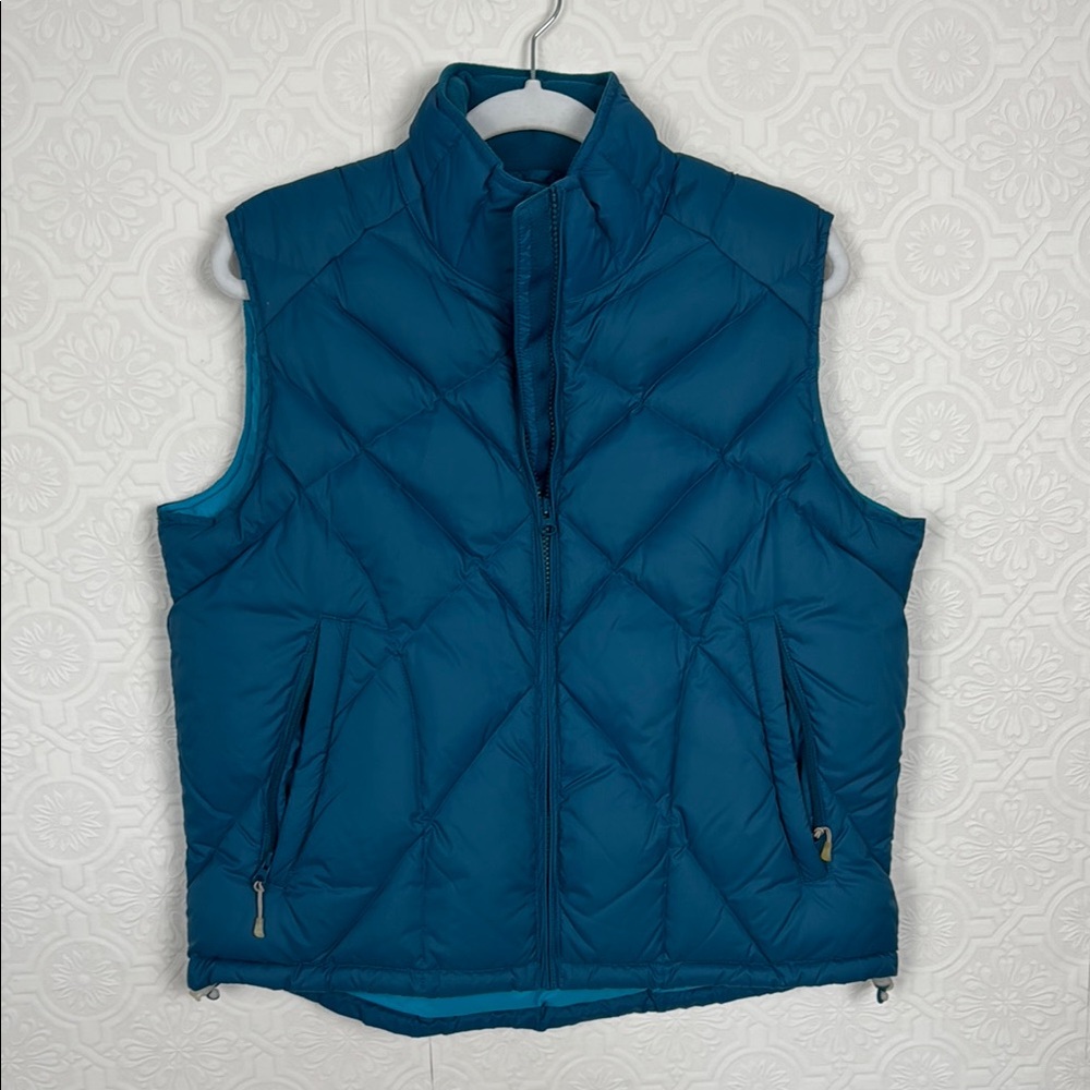 Cabelas Down Goose Puffer Vest Teal Turquoise Warm Aizw Medium Jacket